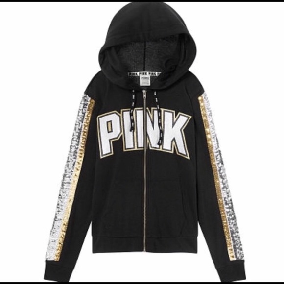 PINK Victoria's Secret Tops - New in package pink bling hoodie 😍😍